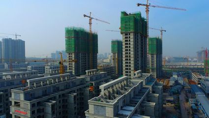 丹河藍(lán)灣項(xiàng)目建設(shè)穩(wěn)步推進(jìn)，多棟住宅樓陸續(xù)封頂